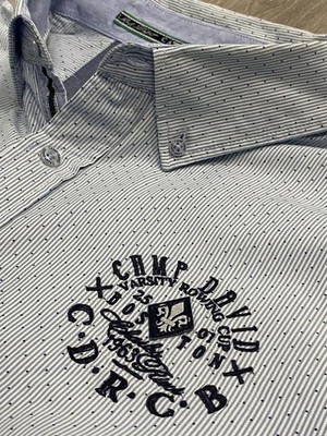 Men Camp David Shirt Blue Cotton 38 / M / 46 #XLP