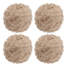 70 Yards Fur Yarn, 4 Skeins 100 Grams Faux Fur Eyelash Yarn, Light Brown