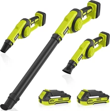 Small Leaf Blower Cordless 21V Powerful 130CFM/200MPH Mini Electric Leaf Blower 