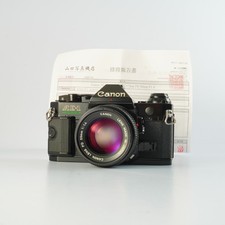 EXCELLENT Serviced Canon AE-1 Program Black New FD 50mm F/1.4 MF Fil...