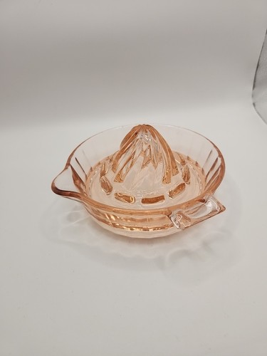 Vintage Pink Depression Glass Citrus Juicer Reamer