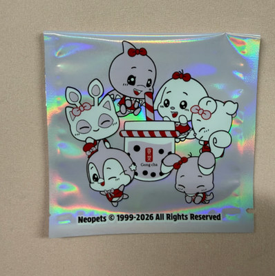 Neopets X Gong Cha MYSTERY Sticker - 2 in - WITH CODE | UNOPENED / NEW |