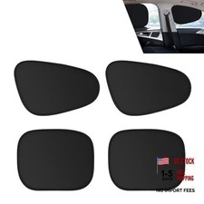4PCS Car Window Shades, Heat Insulating Sun Blocking Side Window 4 PCS Black