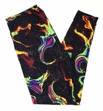 TC LuLaRoe Leggings ~ MULTICOLOR GALAXY SWIRL TIE DYE ~ SIZE 12-18 Tall & Curvy