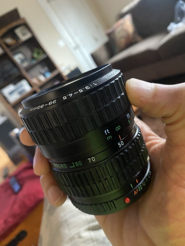 Pentax 28-80mm F/3.5-4.5 Takumar A Macro 2-Touch K Mount Manual Focus Lens