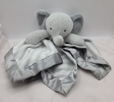 Cloud Island Gray Elephant Lovey Security Blanket Satin Trim Baby Plush Target