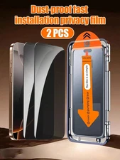 2Pk Privacy Tempered Glass Screen Protector Cover For iPhone 17 16 15 Pro 14 13