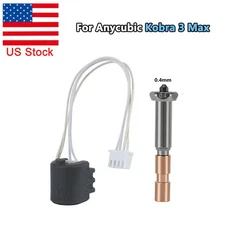For Anycubic Kobra 3 Max Ceramic Hotend Hardened Steel 0.4mm Nozzle 3D Printer
