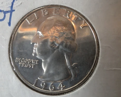 1864 Washington Silver Quarter PROOF - CAMEO - 90% Silver - High Contrast