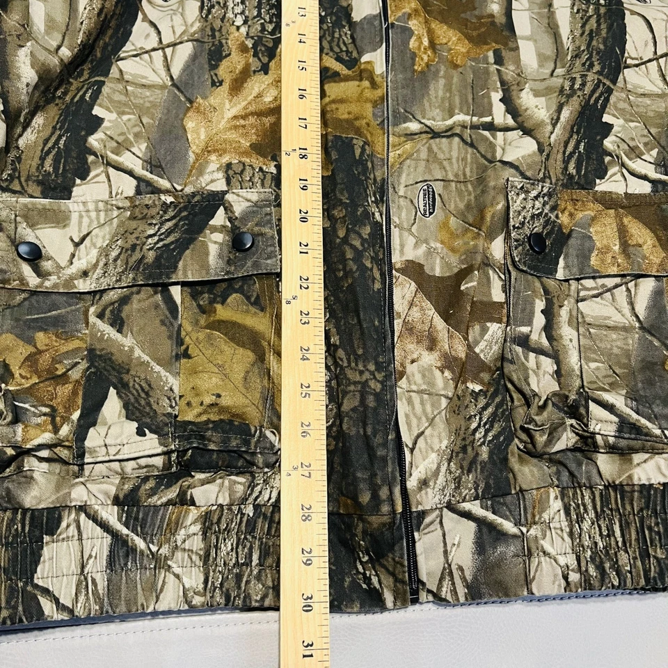 Outfitters Ridge Men Hunt Jacket Camo Zip Light Canvas Realtree Mossy Oak Y2K-XL - Image 3 of 4