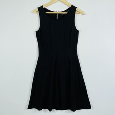 Cynthia Rowley Fit Flare Dress Women XS LBD Black Cocktail Party Mod Timeless