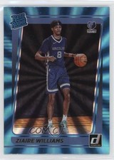 2021-22 Panini Donruss Rated Rookie Holo Teal Laser Ziaire Williams #248 0b3