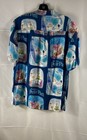Disney Women's Peter Pan All Over Print Viscose Button Up Shirt Blue Sz S — photo 2