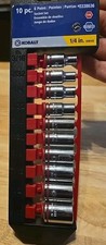 Kobalt 10 Pc Socket Set Sae 14-inch Drive 6-point Kobalt 10 Pc Socket Set Sae 14-inch Drive 6-point