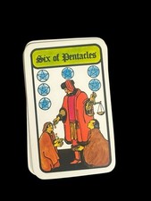 Carte de remplacement unique tarot Hoi Polloi SIX OF PENTACLES ONLY vintage 1972