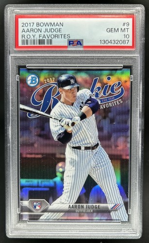 2017 Bowman Aaron Judge Rookie of the Year Favorites Chrome RC #ROYF-9 PSA 10