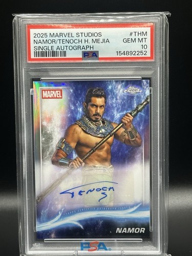 2025 Topps Marvel Chrome Namor Tenoch Huerta Mejia Auto PSA 10 💥 POP 3 