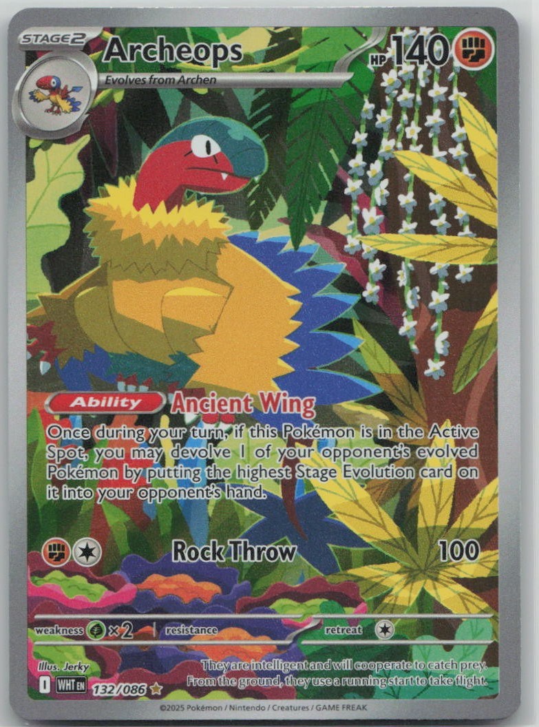 Archeops 132/086 Illustration Rare White Flare NM Pokemon