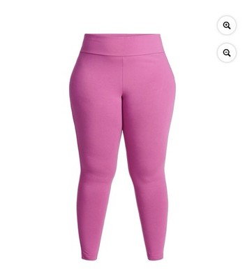 Terra & Sky Women's Plus Meadow Mauve High Waist Ankle Length Leggings