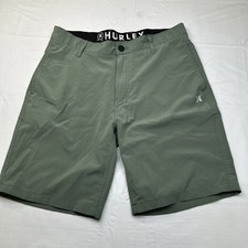 Hurley Men's Dri-FIT Hybrid Walk Shorts Olive Green Stretch Sz- 32 6653