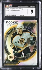CGC Graded MINT 9 2003-04 Upper Deck Trilogy 143 Patrice Bergeron Rookie