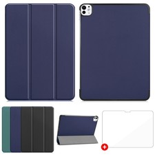 US For iPad Pro 11 Inch 2024 PU Leather Flip Stand Smart Case Shockproof Cover
