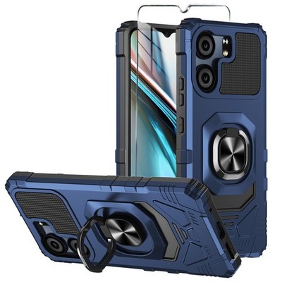 Mocotto for BLU View 5 Case with Tempered Glass Screen 5, Blue 