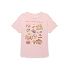 Dessert for Days Girls 2XL Pink T Shirt  18 XXL Cake Pie Cupcake Cookies New 