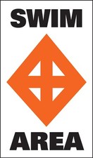 Taylor Made Products 46185 Sur-Mark Marker Buoy Label (Swim Area) 13*24 inches