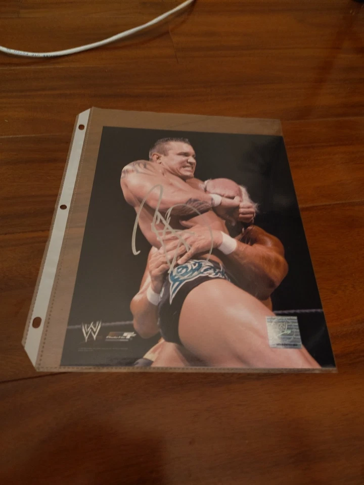 Archivo de fotos firmado por Randy Orton Wwe Wwf autógrafo oficial Foto 2 de 4