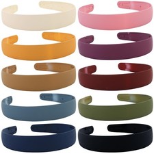 10pcs Plastic Headbands with Teeth 1inch Wide Comb, Non-Slip Comfortable Colo...