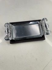 VINTAGE PETITE SERVING TRAY FARBER BROS. KROME KRAFT  NEW YORK