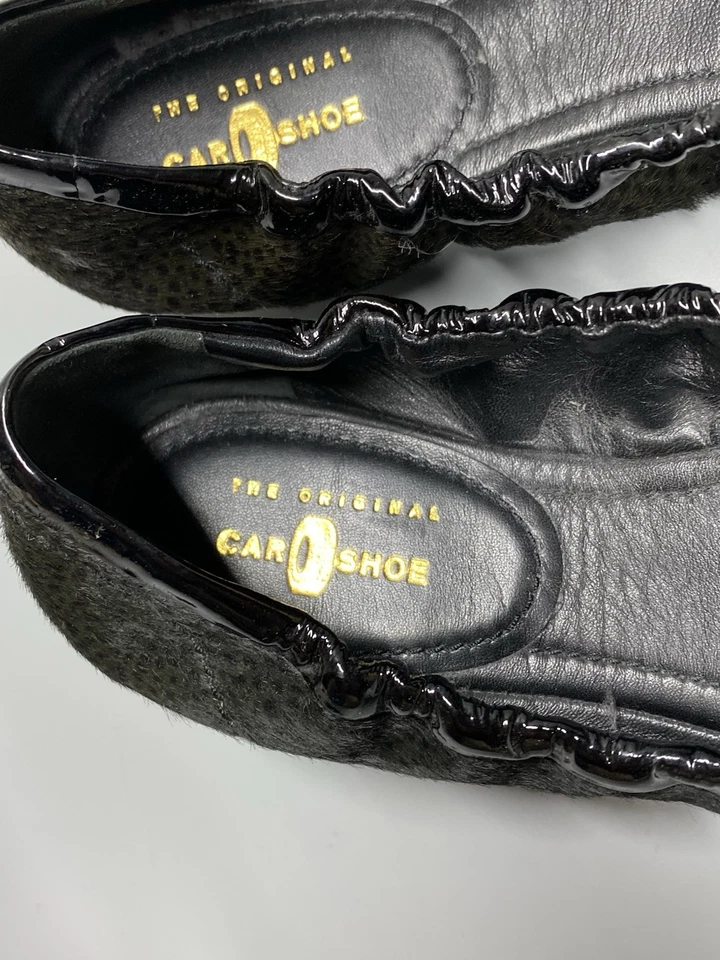 Prada The Original Car Shoes Women Black Fur Ballet Flats 38.5 Driving - Image 3 of 4