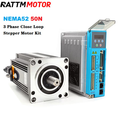 Nema52 130mm 50N 3 Phase Closed Loop Stepper Motor Driver Kit For CNC Milling