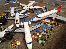 LEGO City Lot 7893 3181 3182 60102 Passenger Plane Jets Limo VIP Minifigures