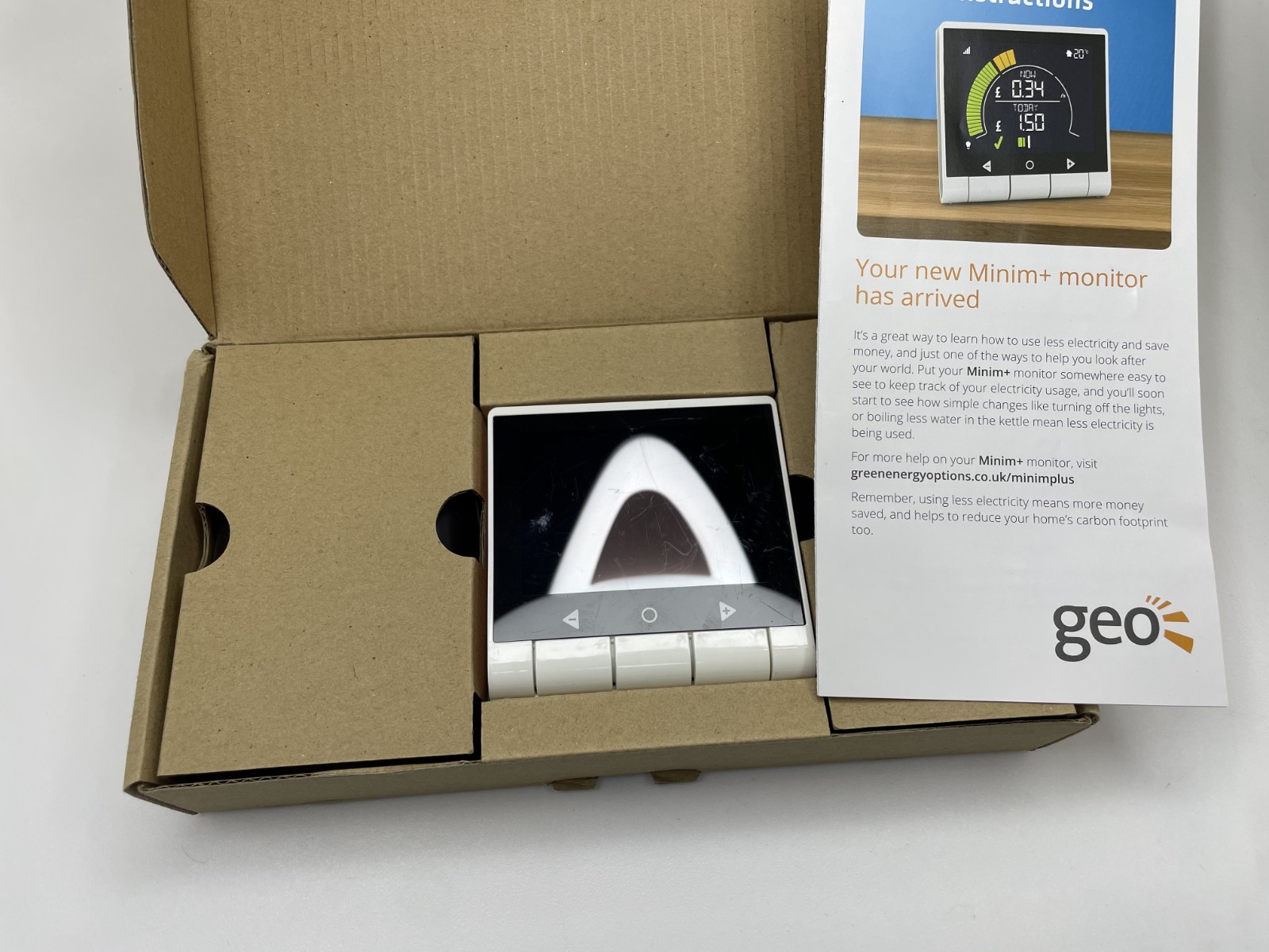 Geo Minim+ Home Energy Monitor Display &Amp; Sensor Used