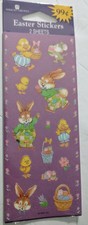 Vtg American Greetings Easter Stickers 2 Sheets 1990s New. Sealed.