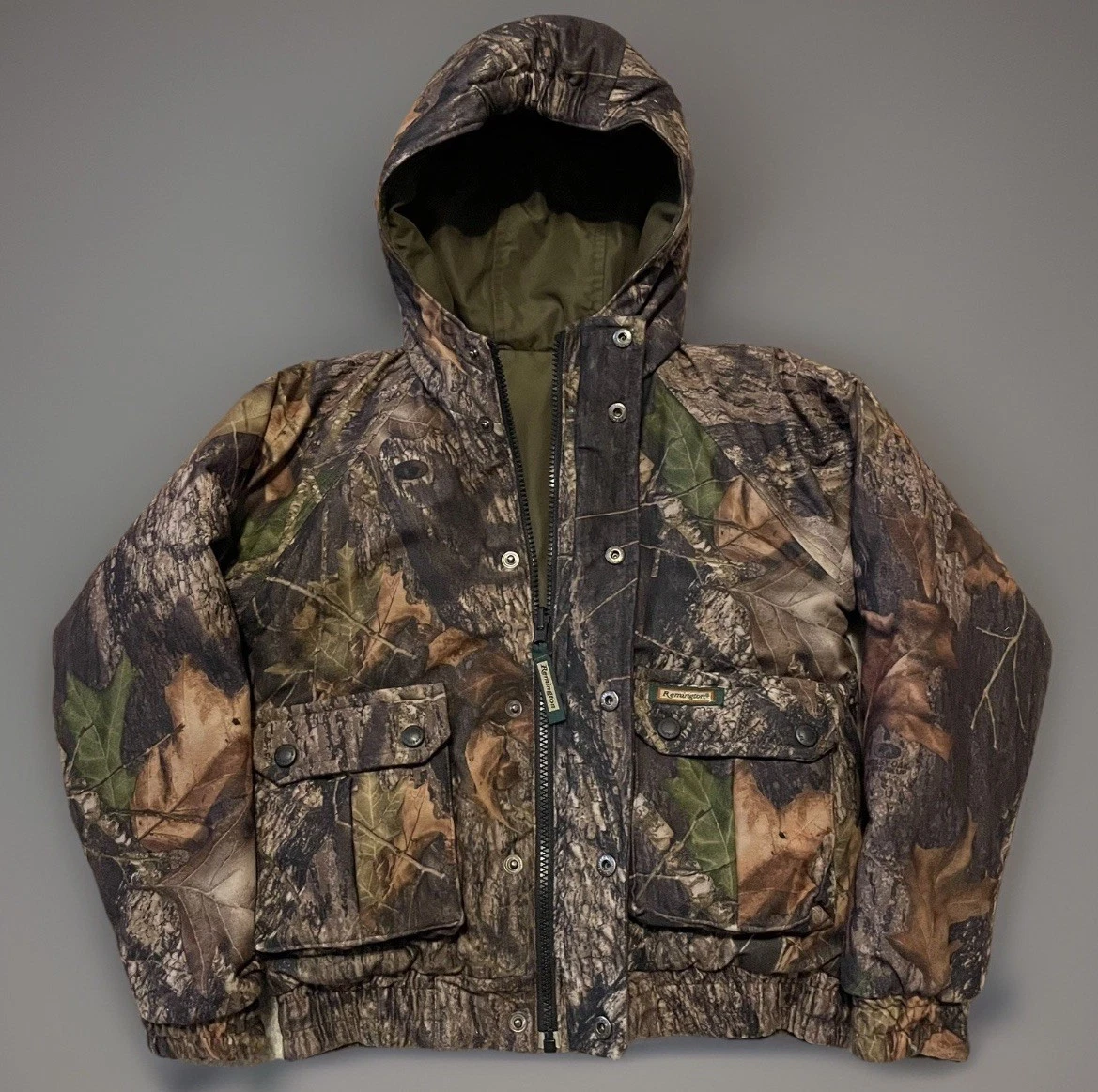 VTG Kids Remington Camouflage Hunting Jacket Coat Reversible Hooded - Youth 8/10