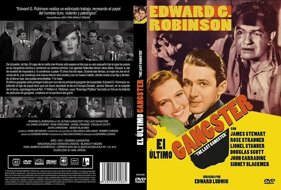 El Último Gángster DVD 1937 The Last Gangster [DVD] - Imagen 2 de 2