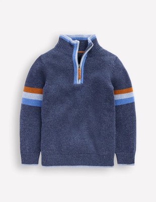 Boden Heritage Half  Zip Sweater  College Navy Size: 12-13 Y NWT