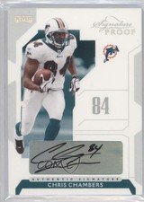 2006 Playoff NFL Playoffs Silver Signature Proof 37/100 Chris Chambers Auto 9ai