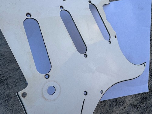 54 58 Fender Stratocaster Nitrate Celluloid White Pickguard 8 hole strat 50s RI - Picture 7 of 22