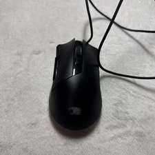 iBUYPOWER Black Wired USB Gaming Mouse with Braided Cable
