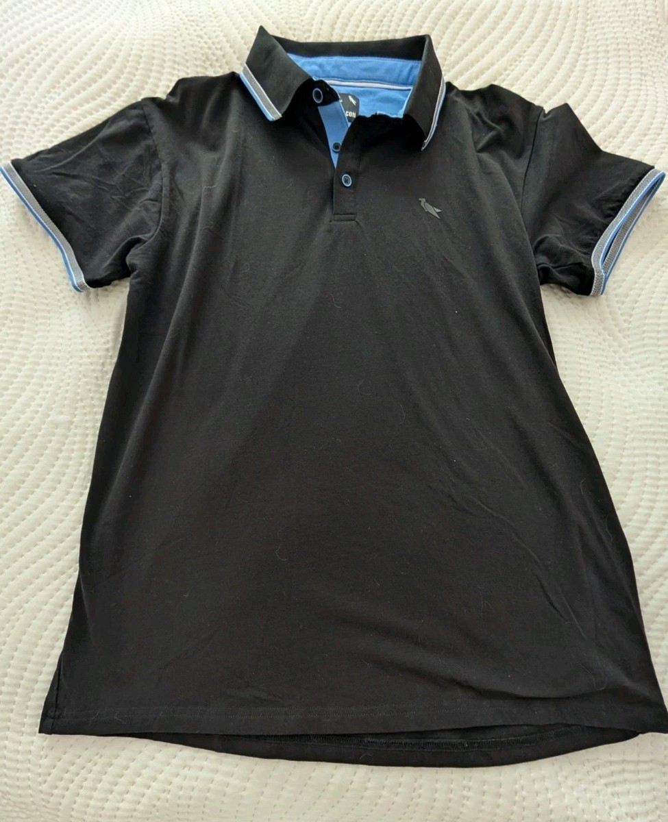 トップス STONE  19SS Cotton Jersey Polo-XL Stone Falcon Polo Shirt Short Slv Black Large XL Golf Athleisure