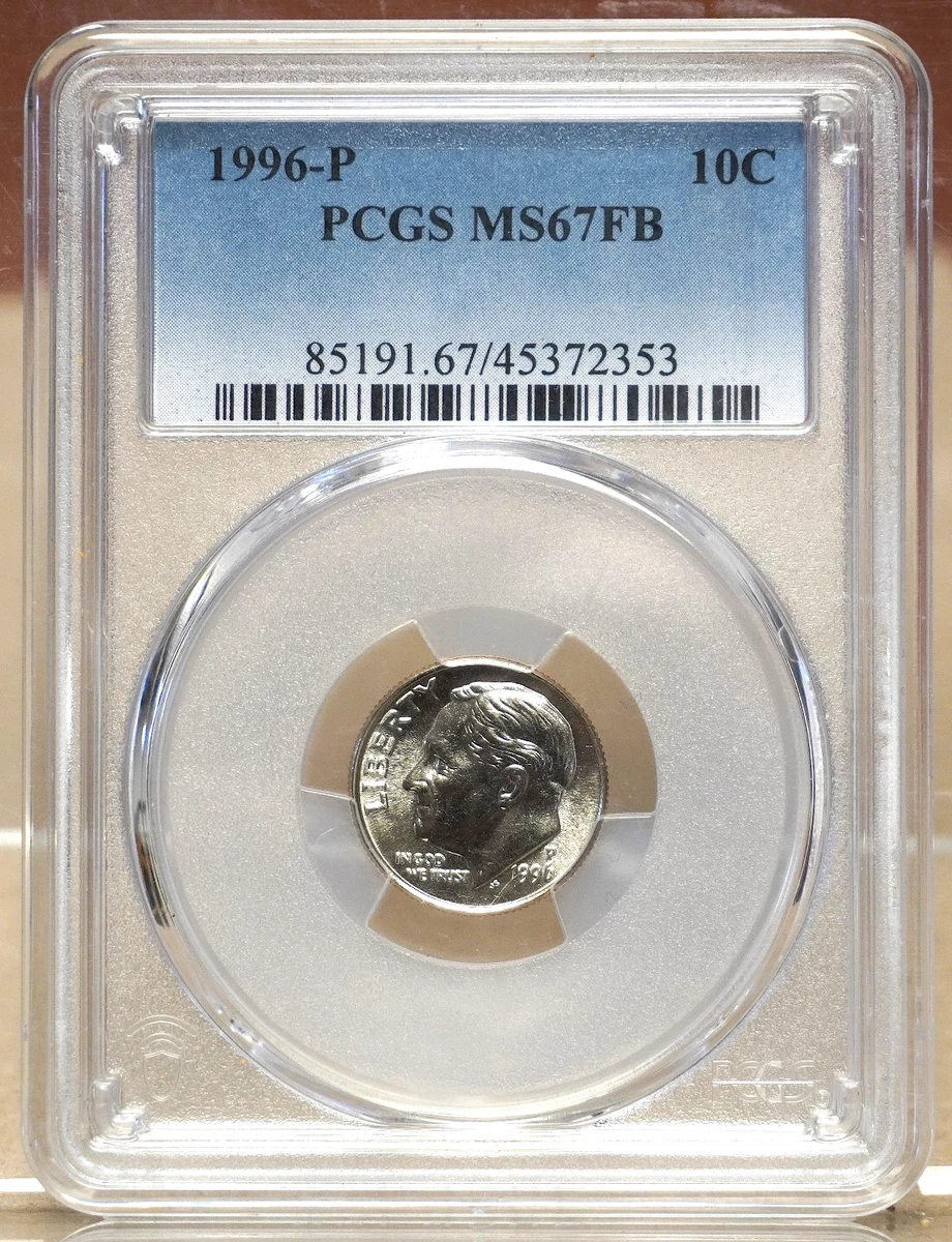 アメリカ1996W ルーズベルト10 セント ニッケル貨 PCGS MS67FB 1996 W