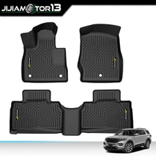 Fit For 20-24 Ford Explorer Floor Mats TPE All Weather Waterproof 3D Liners