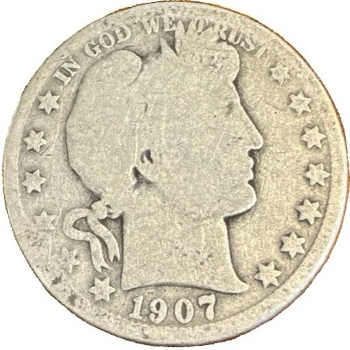 1907-O Barber 50¢ ✔ 90% Silver ✔ About Good (AG) Condition ✔ @ MELT VALUE