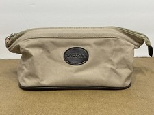 Lacoste Toiletry Cosmetics Bag Full Zip Tan Beige inner zipper/pocket