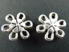 300pcs Tibetan Silver Beautiful Flower Connectors 10x3mm 1006