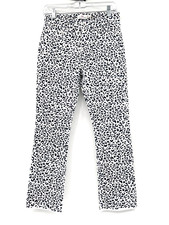 VINEYARD VINES Women's 26 High-Rise Kick Flare Corduroy Jamie Leopard Pants NWT